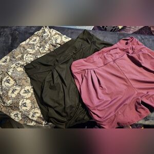 High Waist Women's Harem Style Shorts Trio